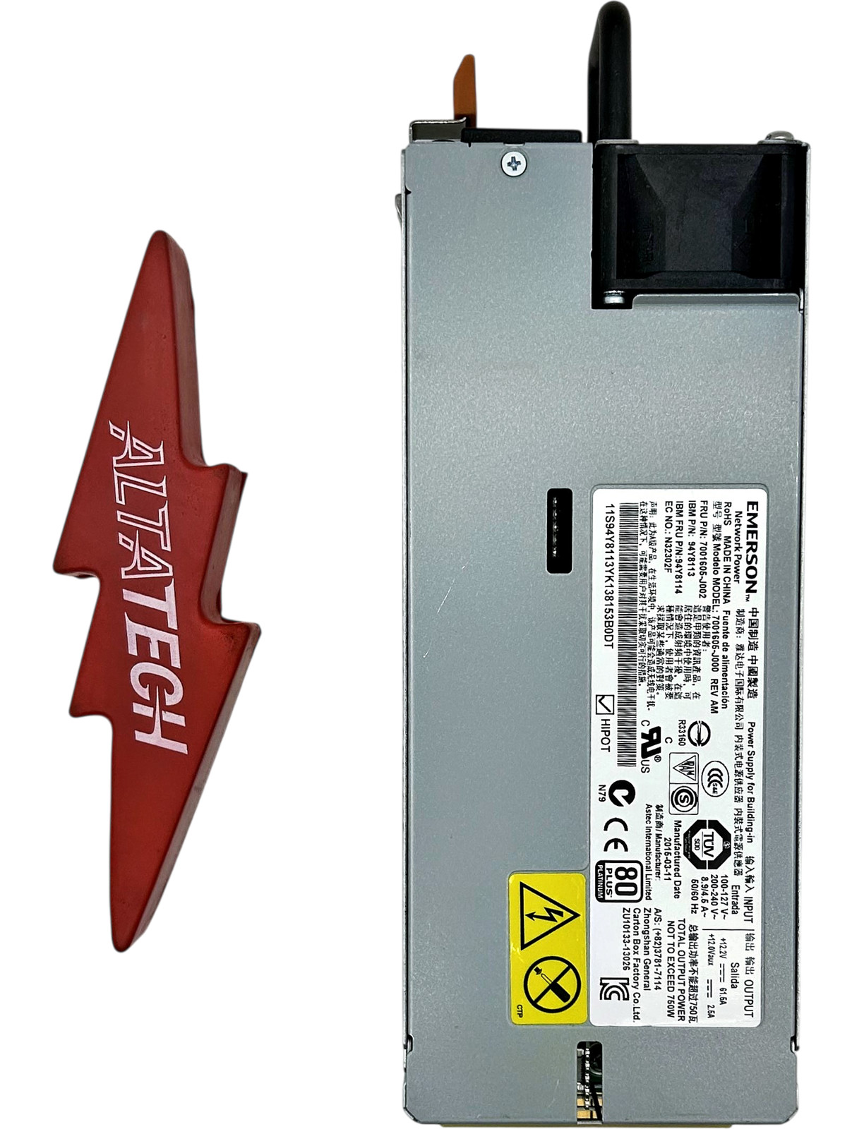 IBM 94Y8113 IBM 750W POWER SUPPLY FOR X3650 M4