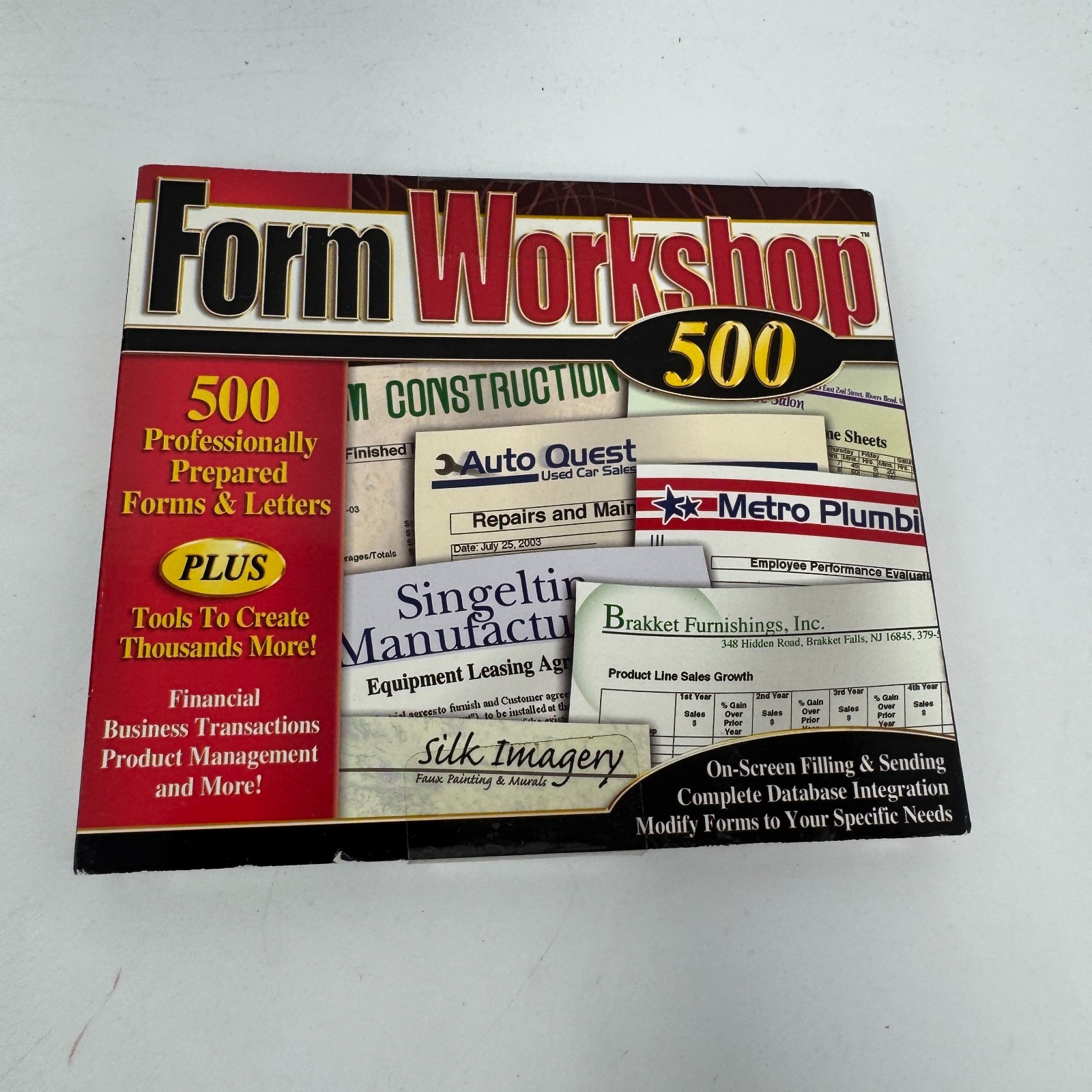 Form Workshop 500 PC CD Create  Custom Professional Business Letters tools.(NEW)