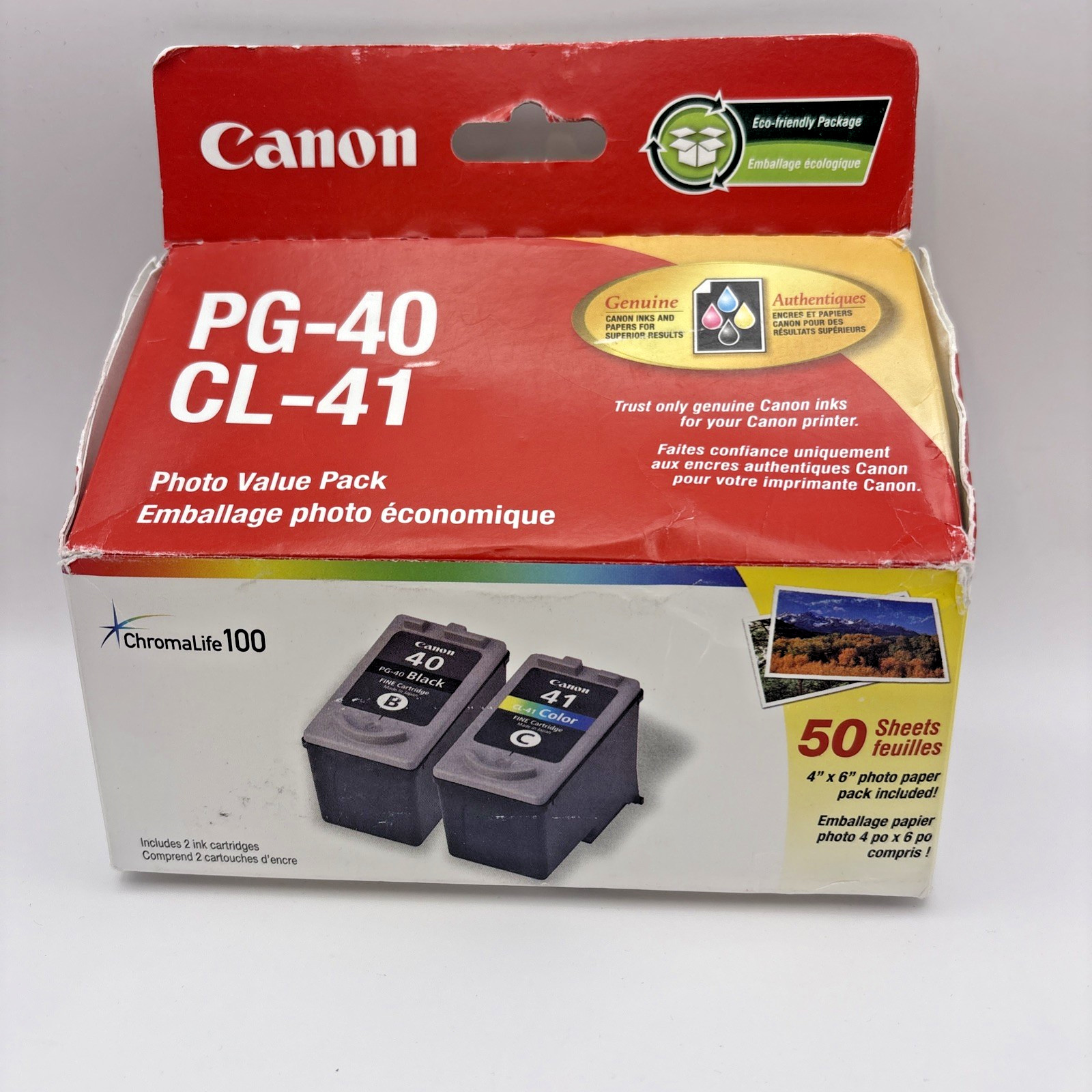 Canon PG-40 / CL-41 Photo Value Pack – Black & Color – Genuine OEM – New Other
