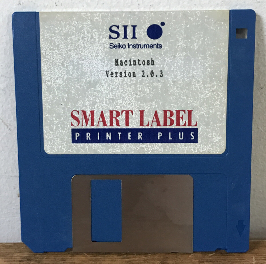 Vtg 1992 Seiko Instruments Smart Label Printer Plus Macintosh Mac 2.0.3 Software