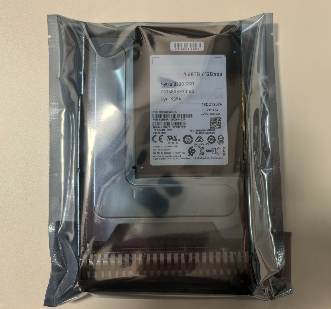 NEW IBM/Seagate 7.68TB 3.5" SAS 12G Server SSD Replace Lenovo 02JG485 4XB7A17059