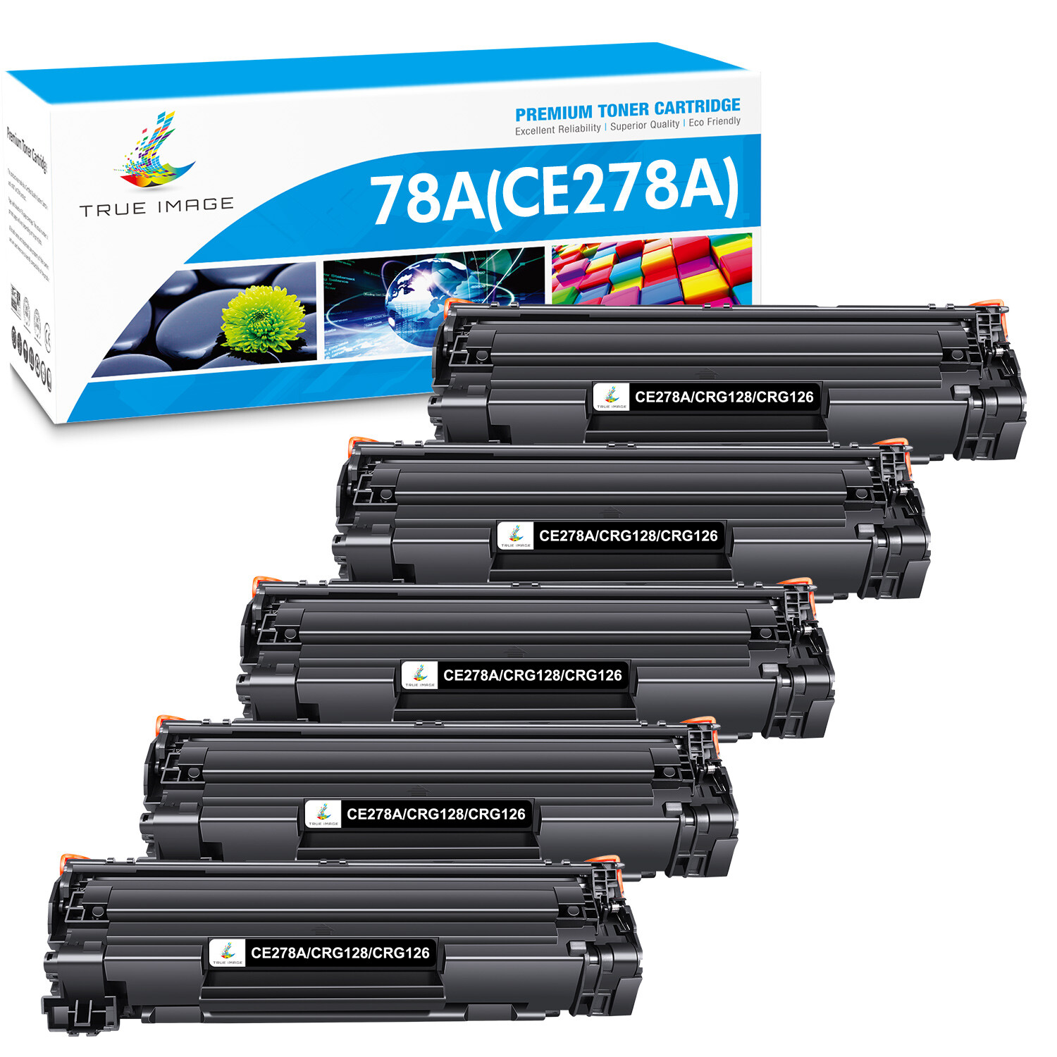 5PK Compatible With HP 78A CE278A Toner LaserJet Pro M1536DNF MFP P1560 P1606DN