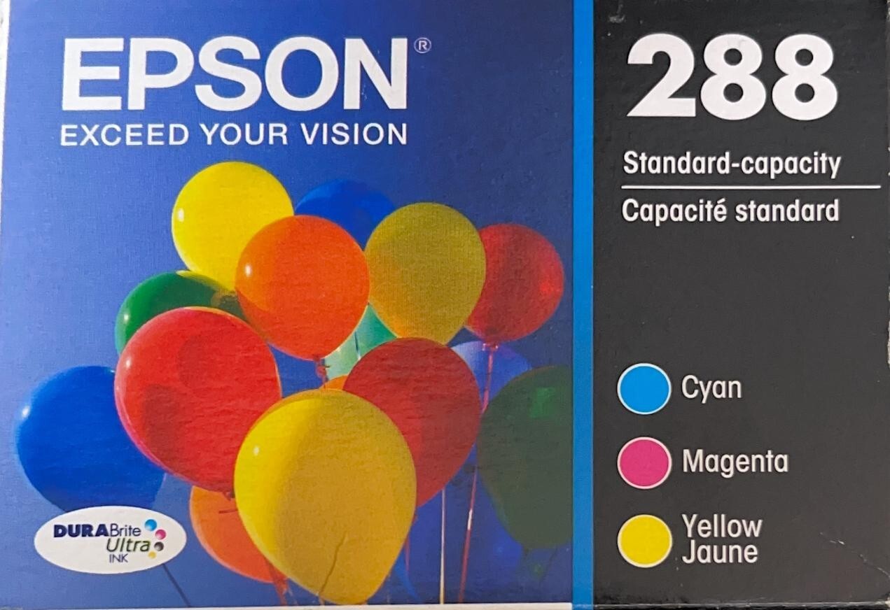 Epson 288 Single, 2pk, 3pk & 4pk Ink Cartridges -Cyan,Magenta,Yellow