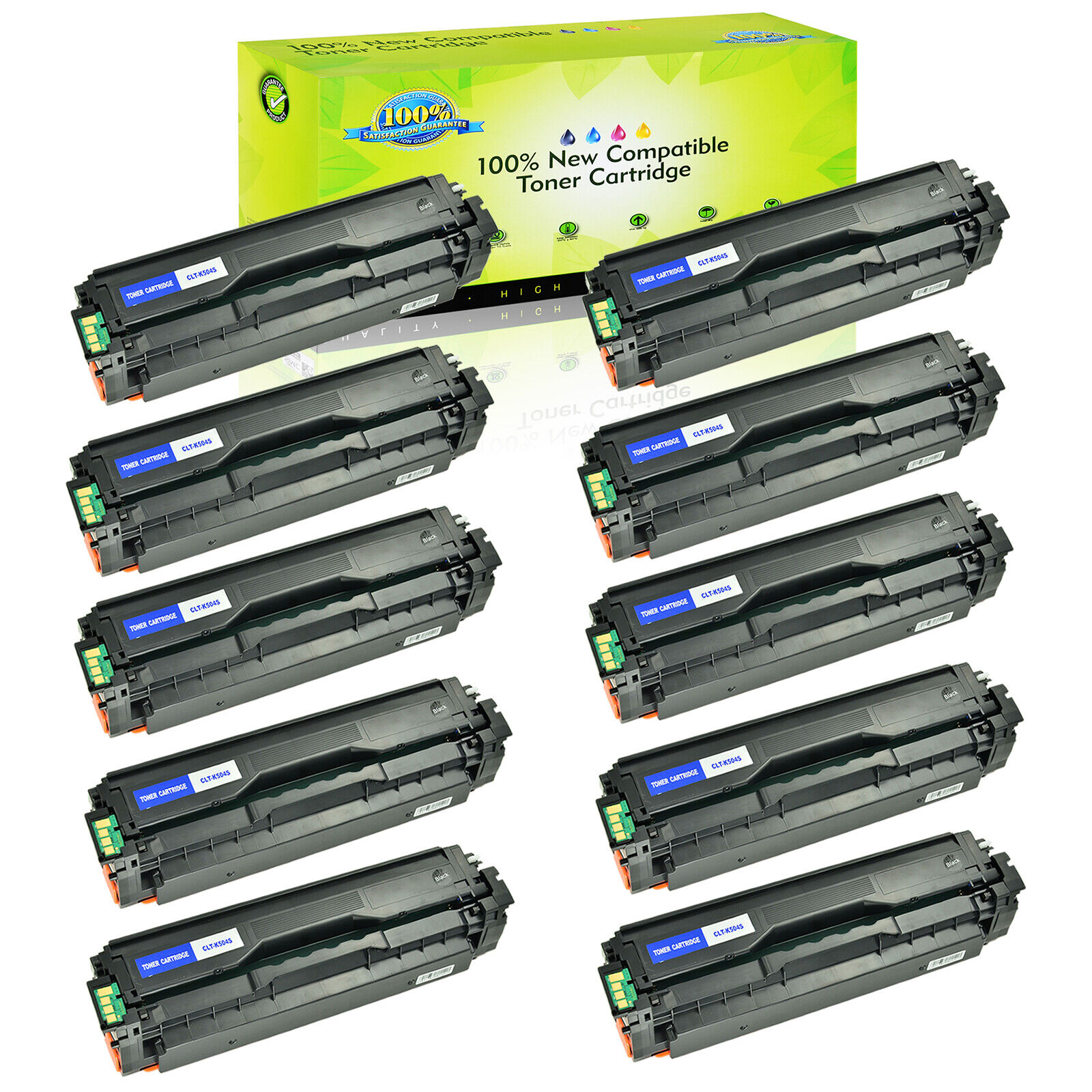 10PK Black CLT-K504S 504S Toner Cartridge for Samsung CLP-475 CLX-4170 Printer