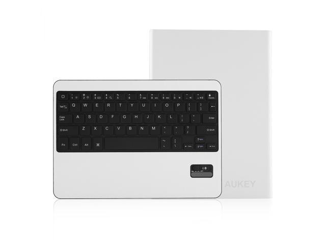Aukey KM-B4 Bluetooth Ultra Slim Folio Leather Keyboard Stand Case for iPad Air