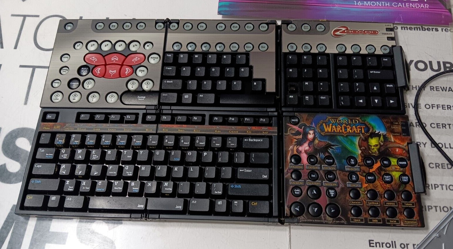 Zboard & Original WOW Zboard Gaming Keyset Overlay of 2-Exact-1 Missing Key-READ