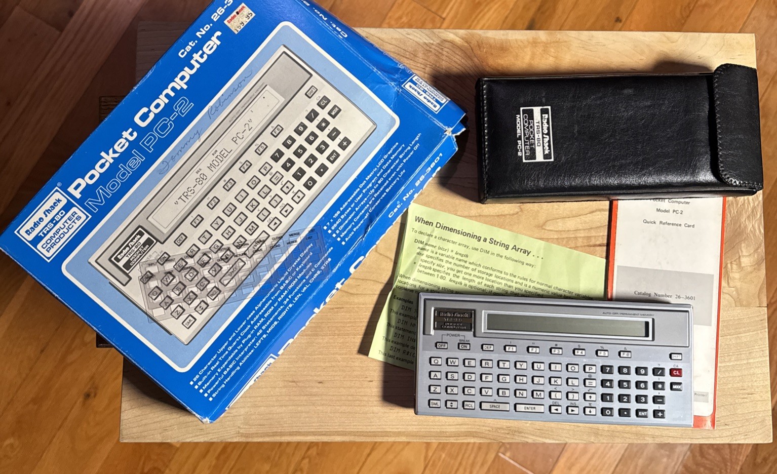 Radio Shack TRS-80 (PC-2) Pocket Computer with Original Box, Manual, Case WORKS