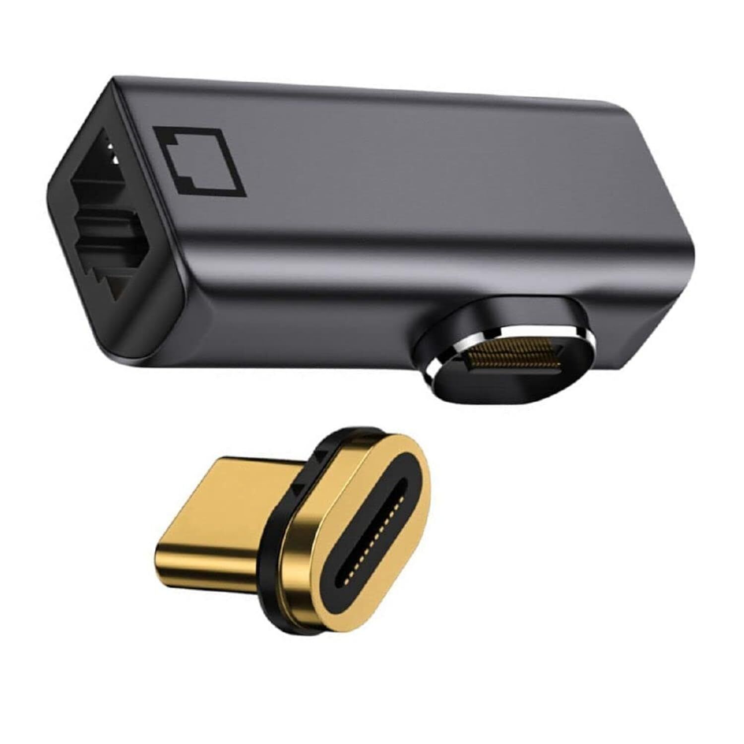 Cablecc Magnetic Angled Type USB-C Type-C USB3.1 to 1000Mbps Gigabit Ethernet