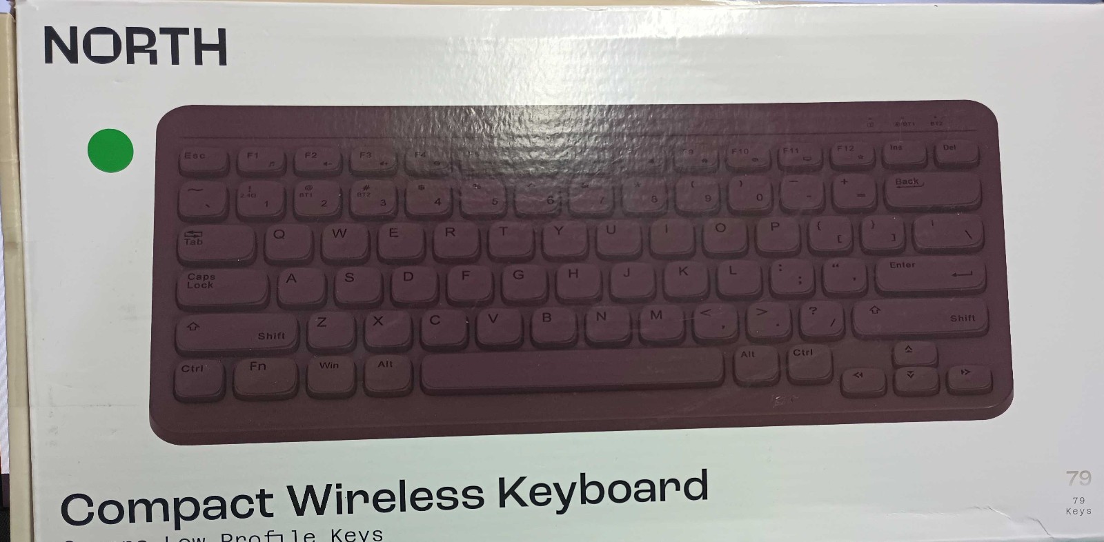 North Compact Square Key Wireless Keyboard