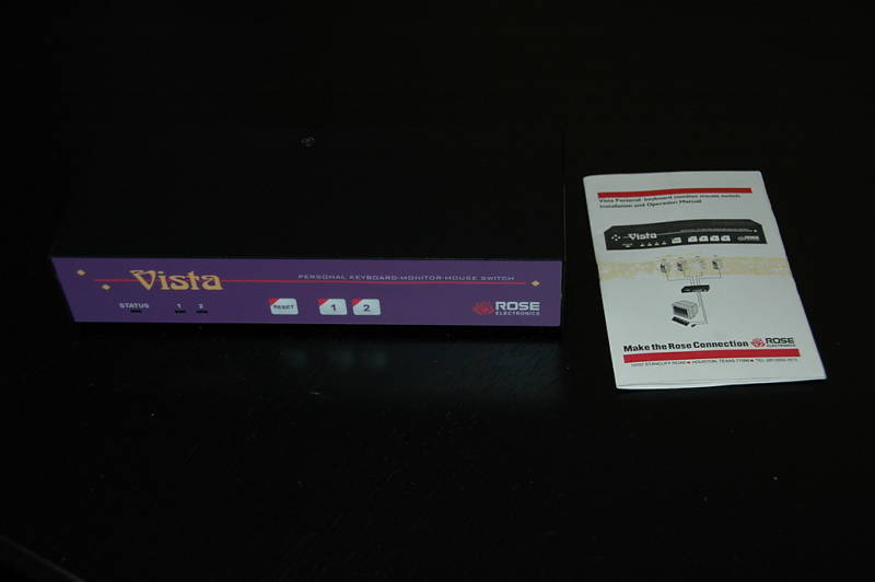 Rose Vista 2 Port Video/Monitor/Mouse Switch KVM-2UPA