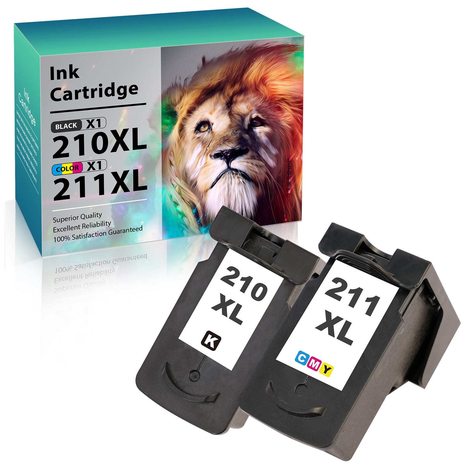 2x PG 210XL PG210XL Black Ink High Yield Cartridge fits For Canon MP280 MP495