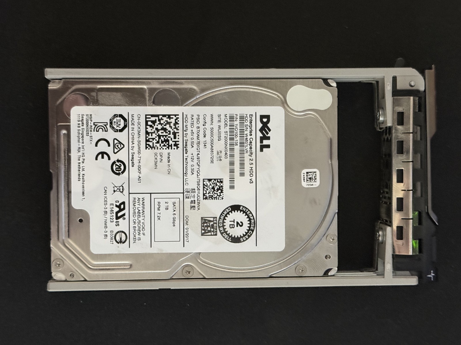 Dell ST2000NX0403 2TB, 7200 RPM, 2.5 inch Internal Hard Drive - CK3MN