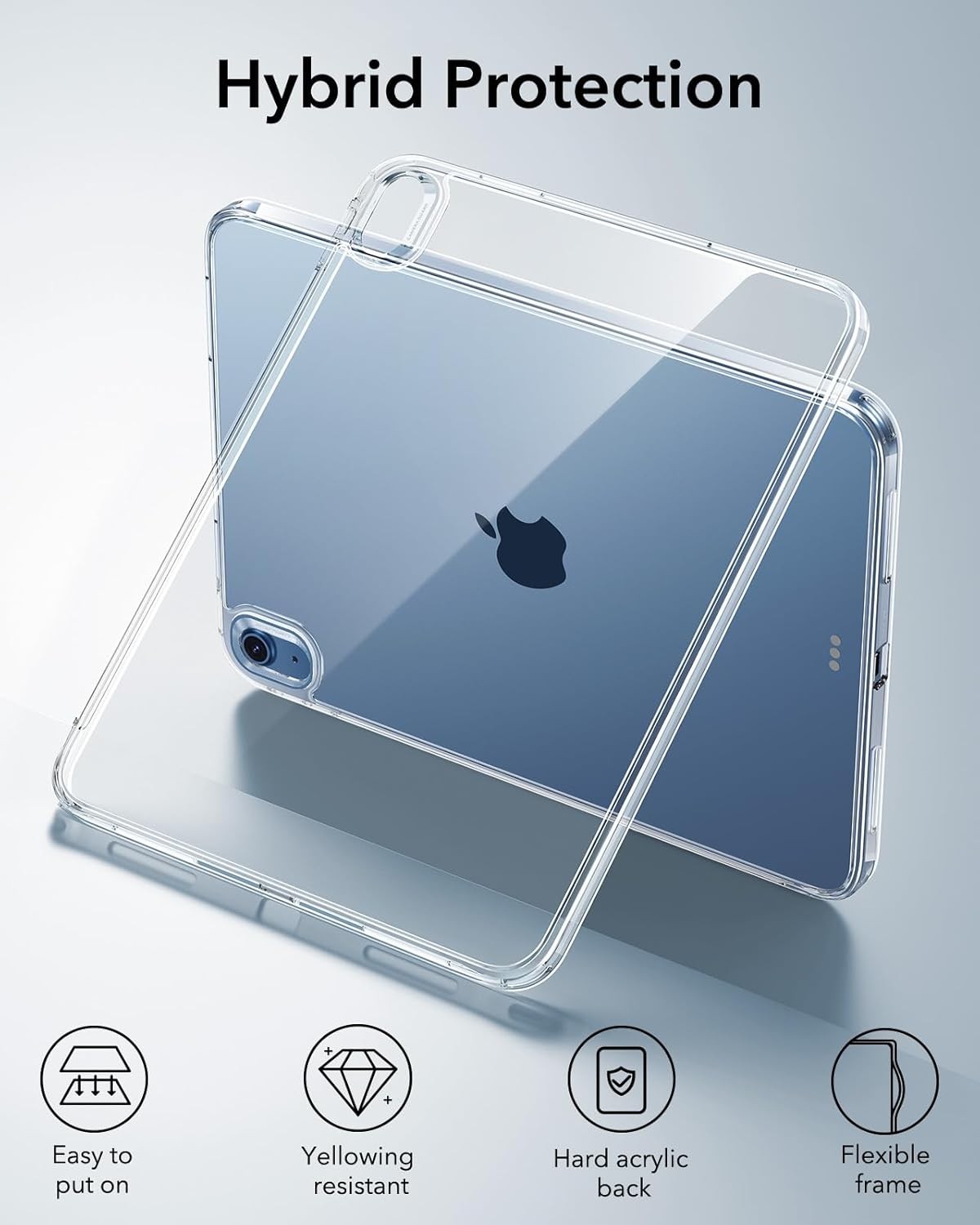 For Apple iPad A16 Clear Case Ultra Thin Transparent Skin Bumper Protective Case