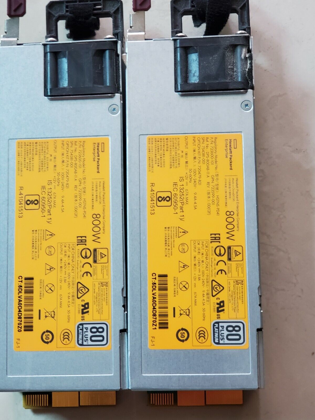 (Pack of 2) HP ISS 720479-B21 800W Flex Slot Platinum Power Supply