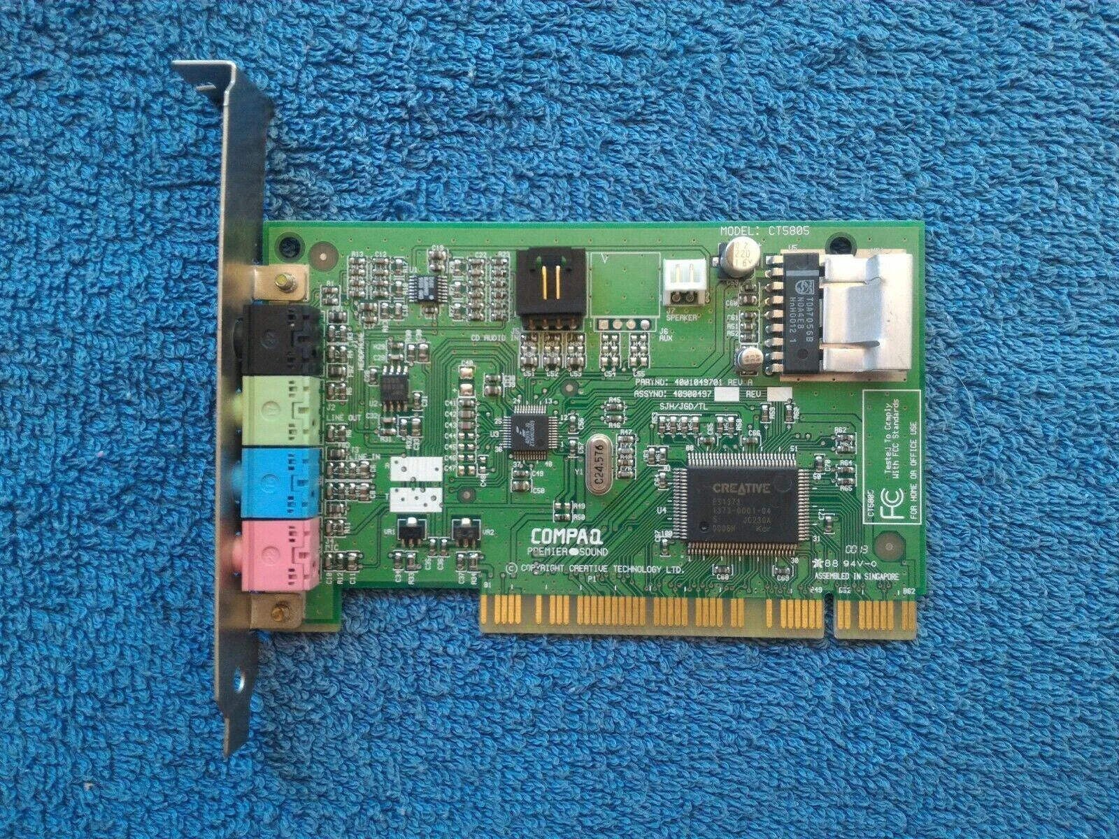 Creative Labs CT5805 Ensoniq ES1373 AC'97 Sound Audio Card Compaq Premier Sound