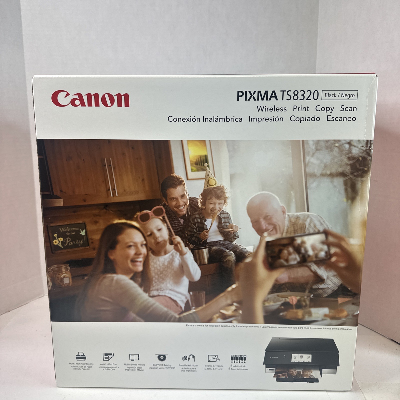 Canon PIXMA TS8320 All-in-One Wireless Color Inkjet Printer - Black NEW SEALED