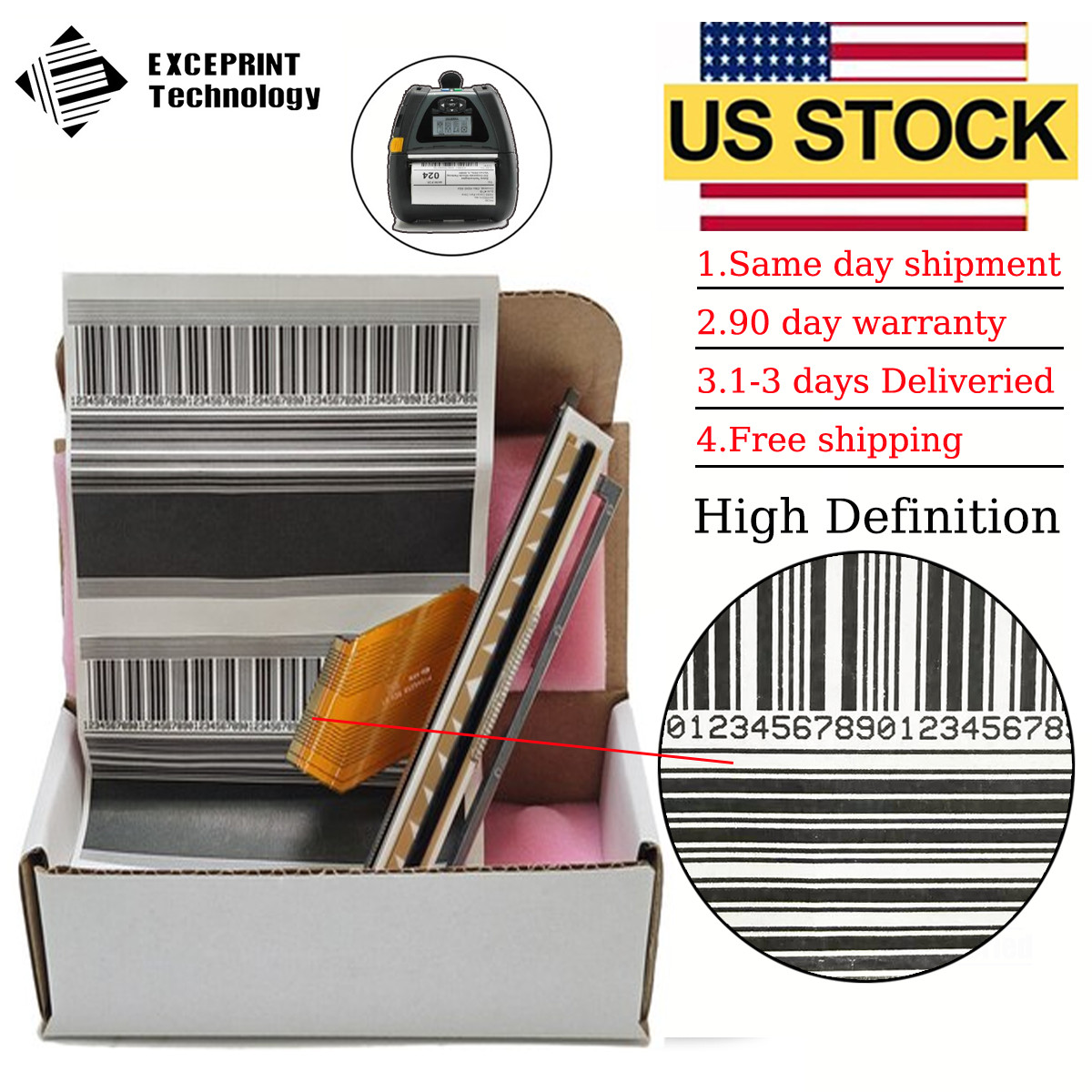 ✅ Printhead For Zebra QLN420 203dpi Printhead P/N P1050667-001 US STOCK ✅