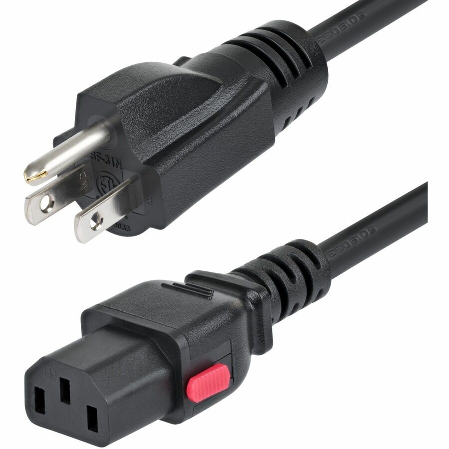 StarTech 6FT-LC10A-POWERCORD 6ft Computer Power Cord, NEMA 5-15P to Locking C13