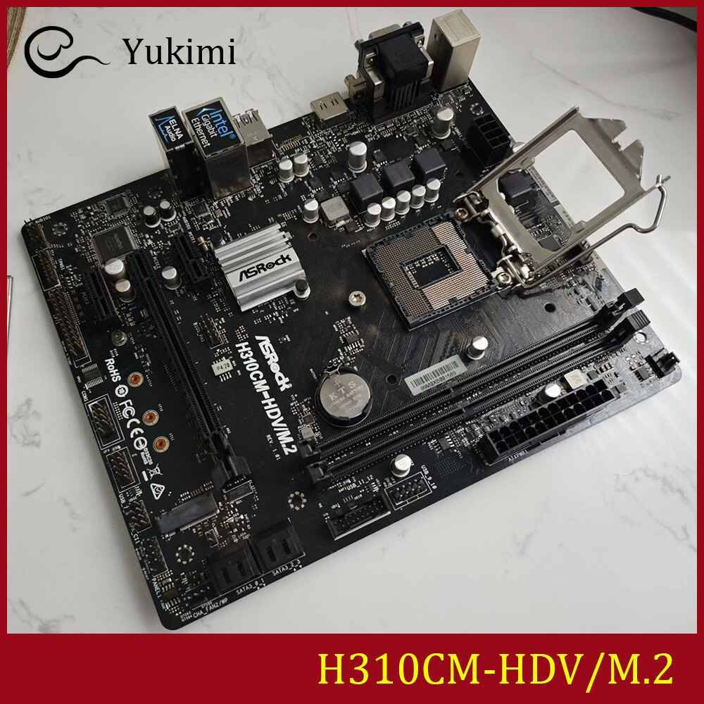 FOR ASROCK H310CM-HDV/M.2 DDR4*2 LGA1151 32GB HDMI DVI-D D-Sub Ｍotherboard Test