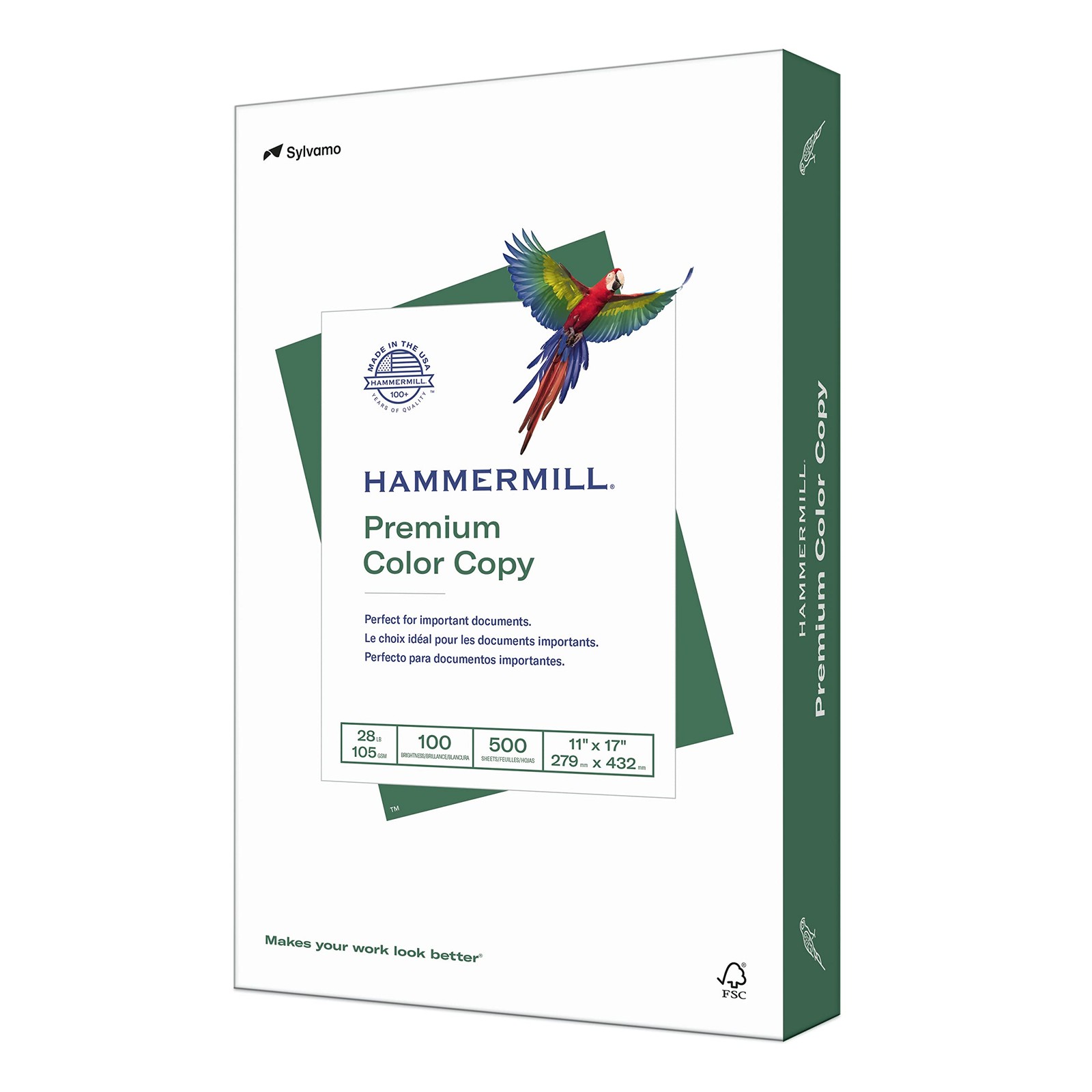 Hammermill Printer Paper, Premium Color 28 lb Copy Paper, 11 x 17-100 Bright, Ma
