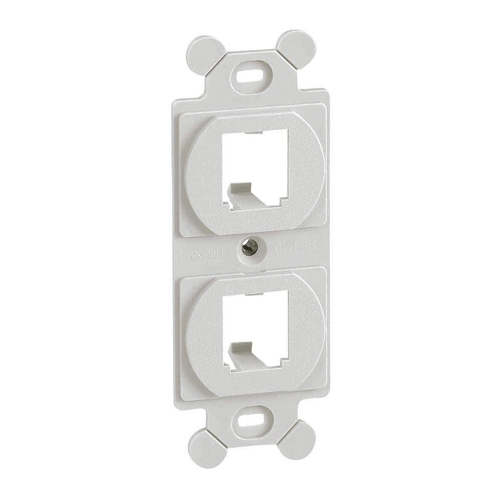 PANDUIT CF1062WHY 106 Module Frame,Mini Com,2 Port,White 5ZWA9