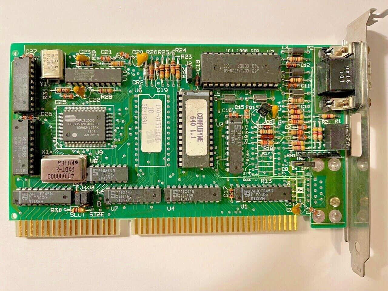 VINTAGE 1991 STB CIRRUS LOGIC CL-GD5320-40QC-B 256K 16-BIT ISA VGA CARD MXB10
