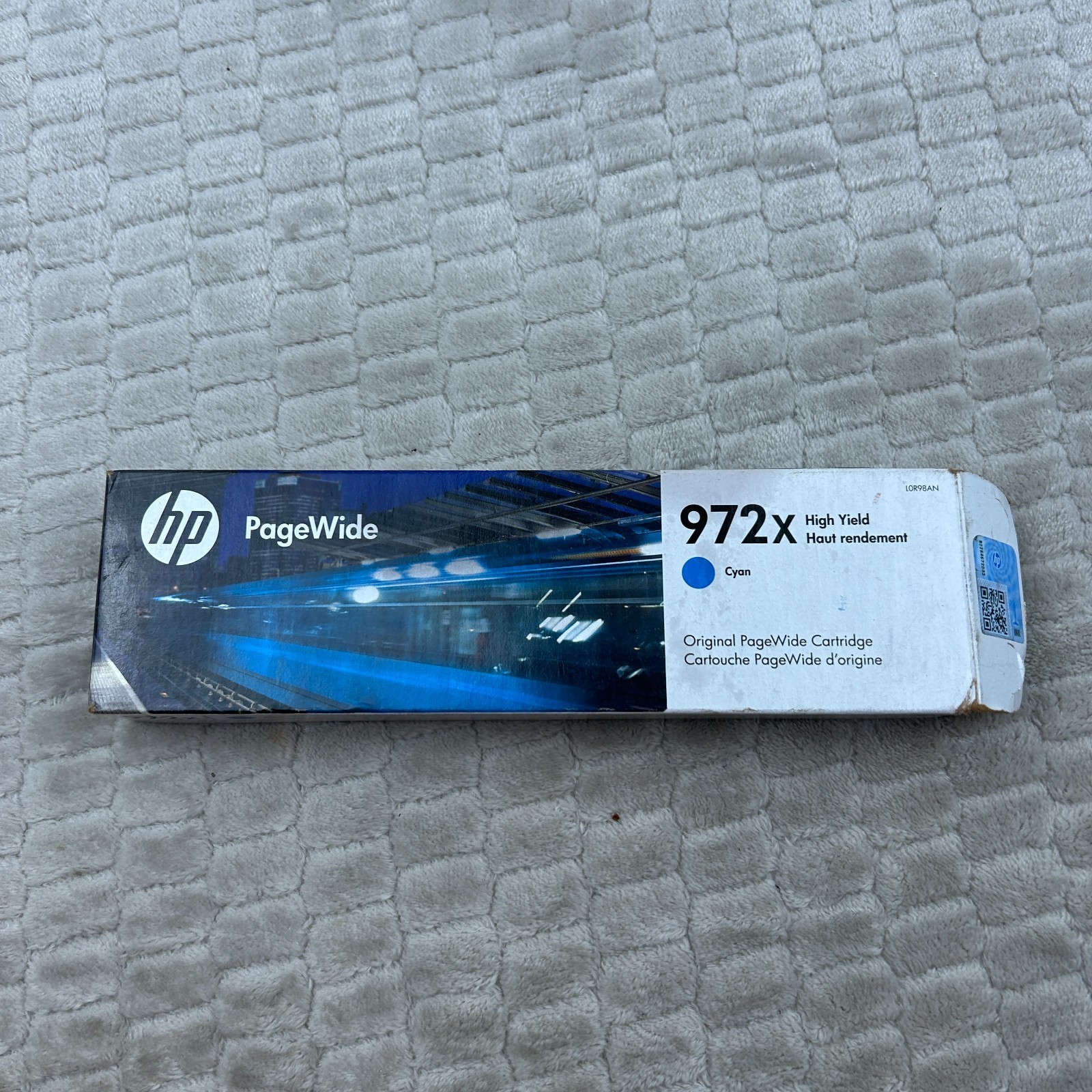 HP 972X High Yield CYAN PageWide Cartridge High Yield L0R98AN OPEN BOX EXP 7/25