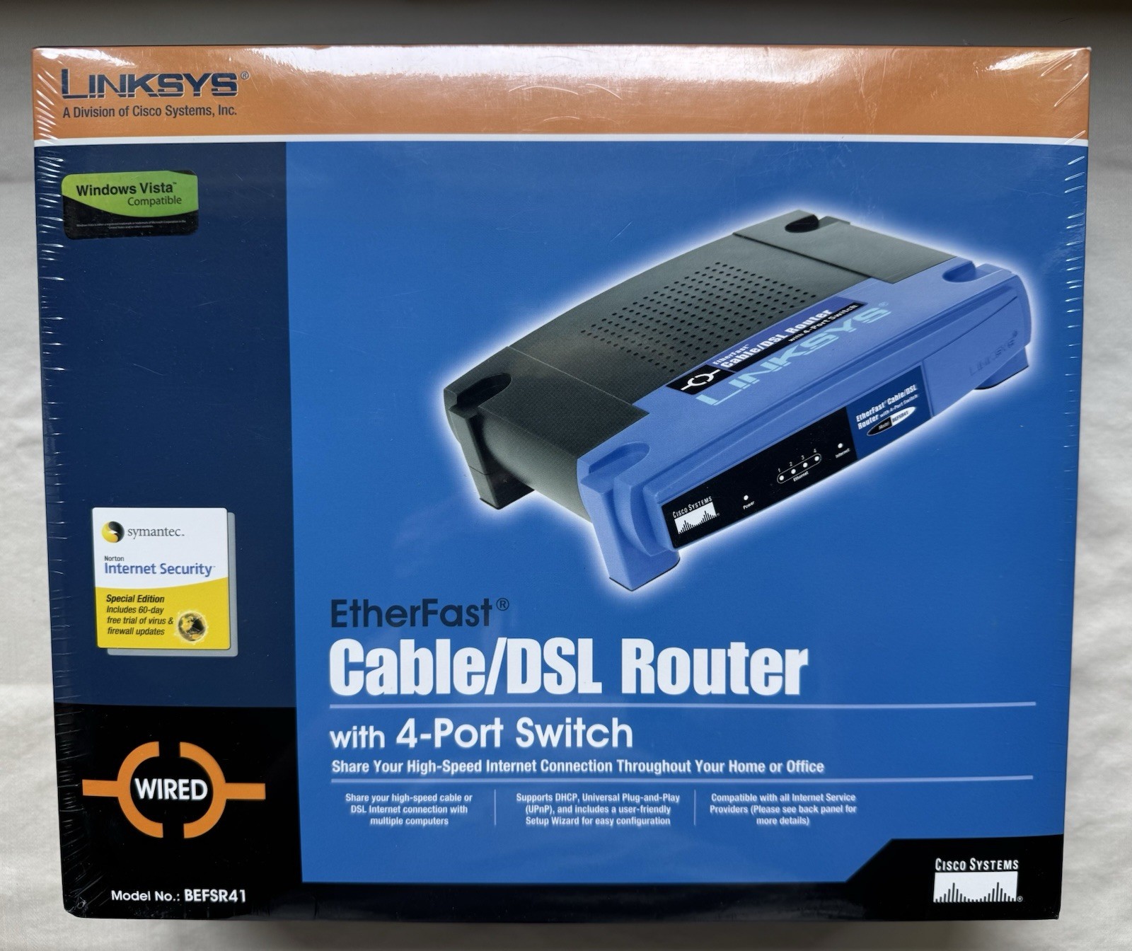 Linksys BEFSR41 EtherFast Cable/DSL Router With 4-Port Switch