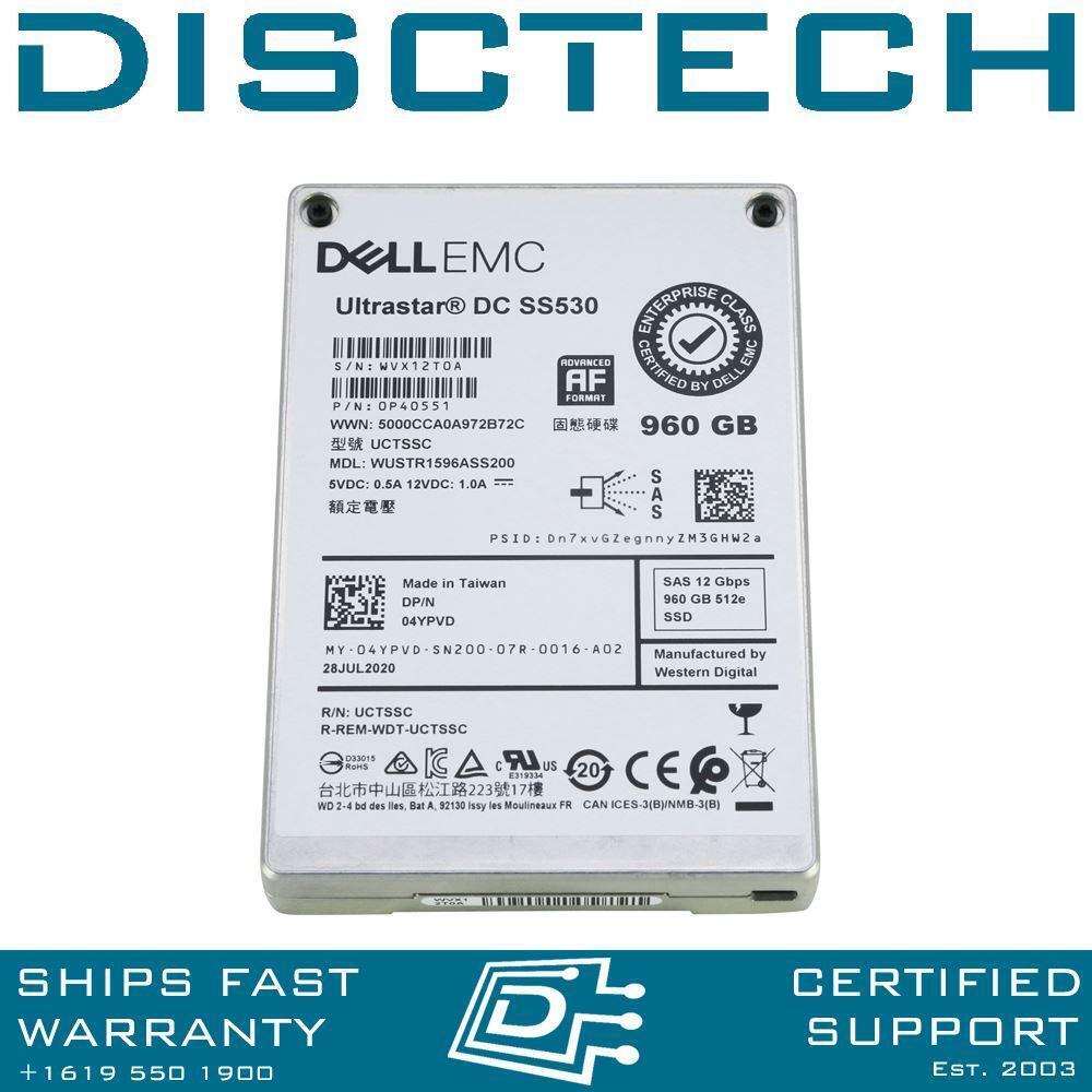 Dell EMC 4YPVD / WD Ultrastar 0P40551 / WUSTR1596ASS200 960GB 2.5\