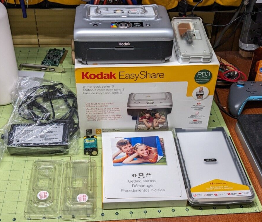 Kodak Printer Dock Series 3 w/ CD, Power Cord, D26, 2x C340, P850, USB Cable