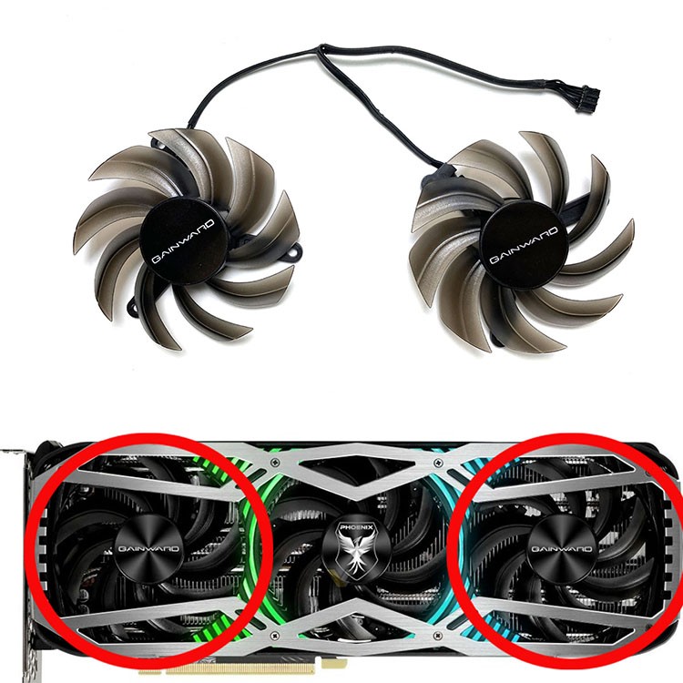 For GAINWARD RTX3060ti 3070 3070ti 3080 3080t 3090 Cooling Fan Graphic Card