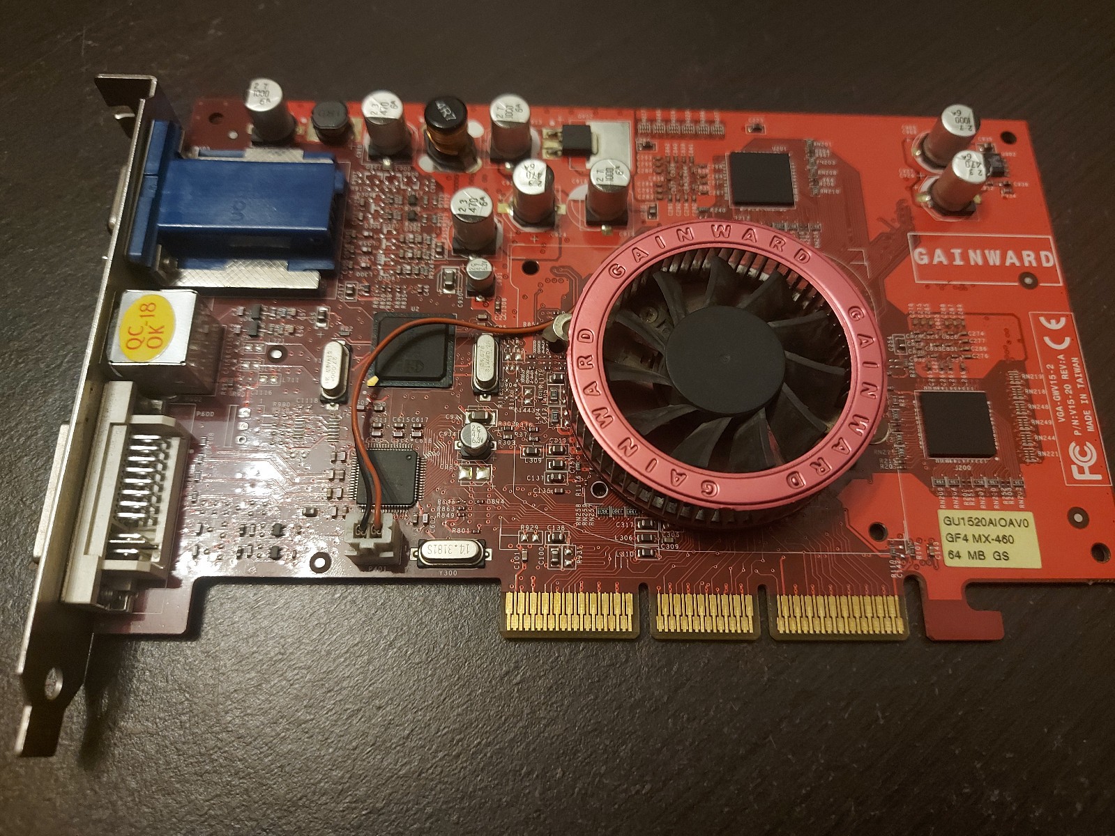 Rare Gainward Nvidia GeForce4 MX460 GS Sample AGP Video Card