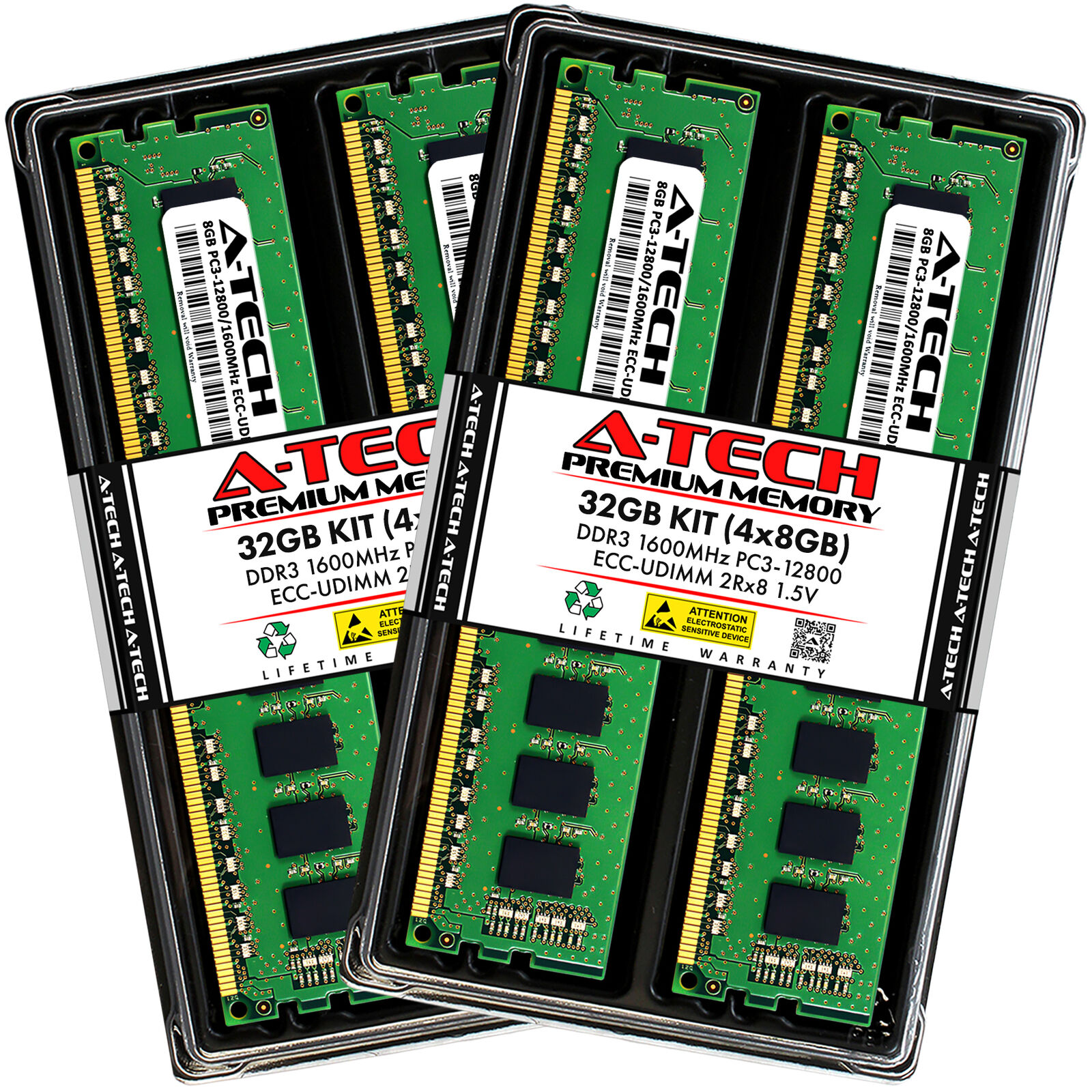 32GB 4x8GB 2Rx8 PC3-12800E HP ProLiant DL320e G8 DL320e G8 V2 ML10 v2 Memory RAM