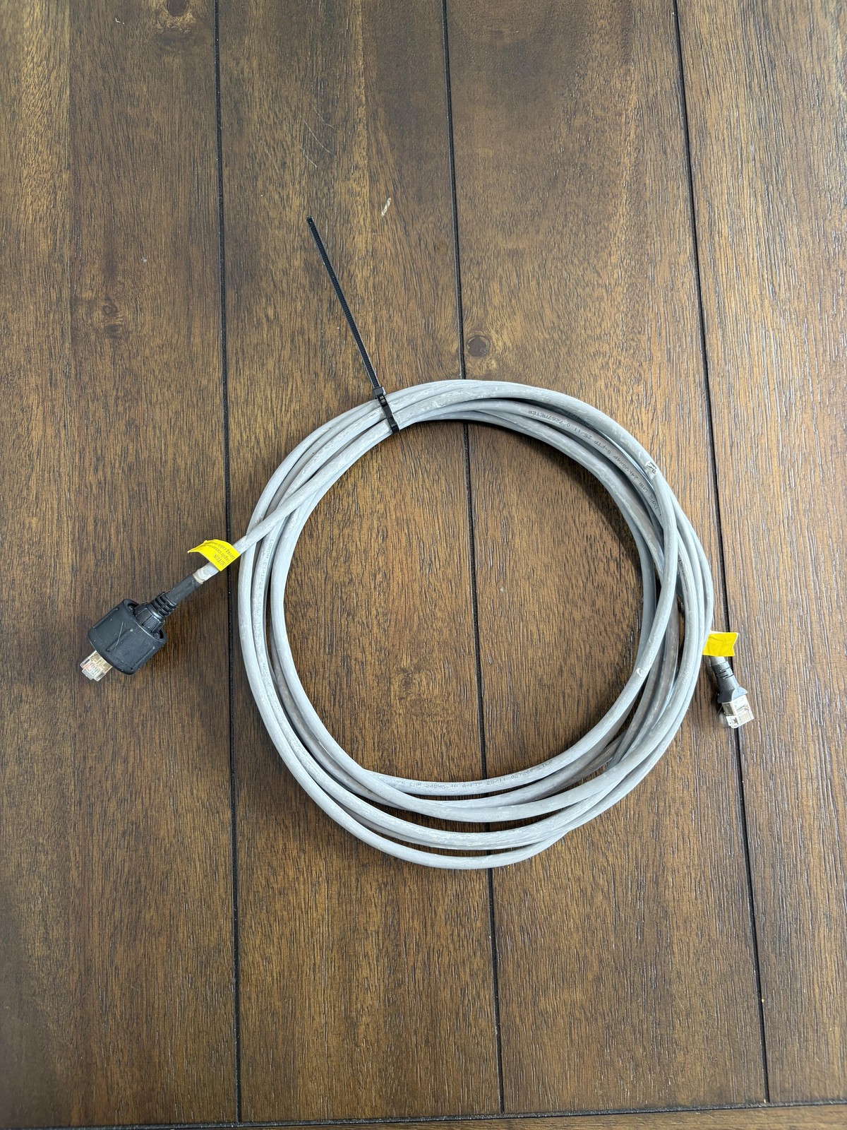 Lorom E141823-B Panel Mount Ethernet RJ-45 Cable 6ft Gray Shielded Network Round