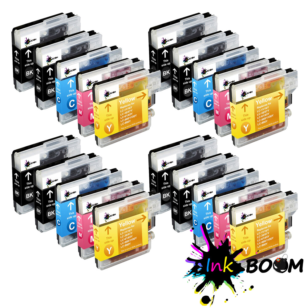 4SET4BK Ink Cartridge fits Brother LC61 LC-61 DCP-585CW MFC-J265w J410w 495CW