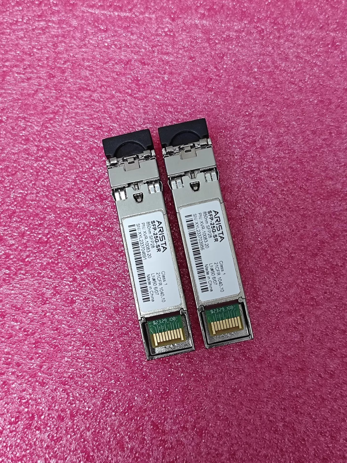 2pcs Arista XVR-10083-20 SFP-25G-SR 25GBASE-SR SFP28 SR 850nm LC MMF