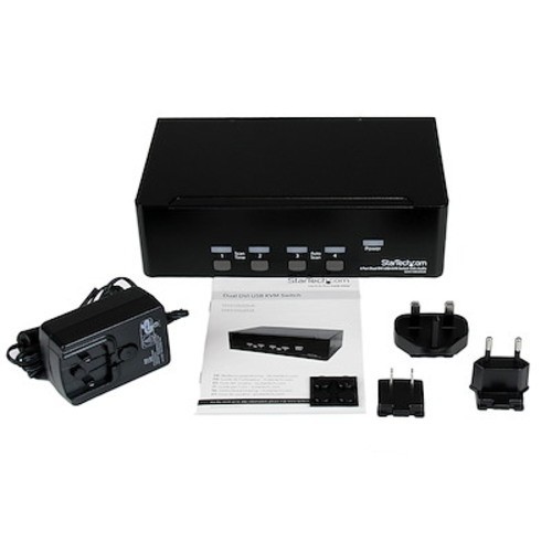 Startech.Com SV431DD2DUA 4 Port Dual Dvi USB Kvm Switch with Audio and USB 2.0 H