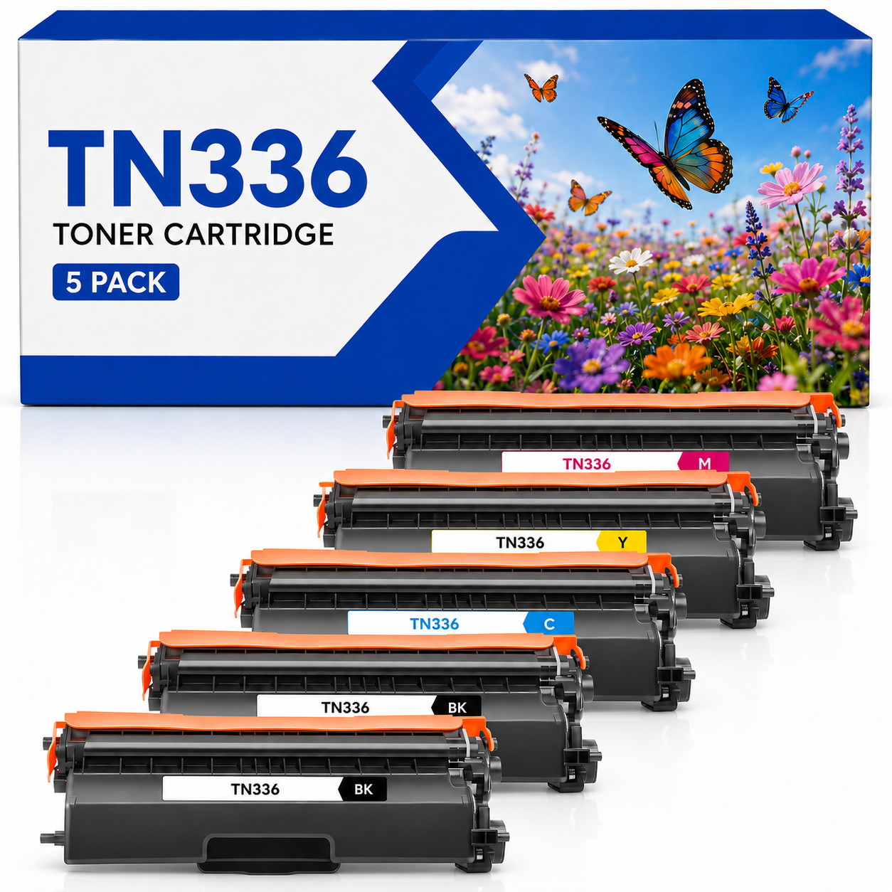 5-Pack TN336 Toner Cartridge Set Compatible for MFC-L9460CDW HL-L8250CDN