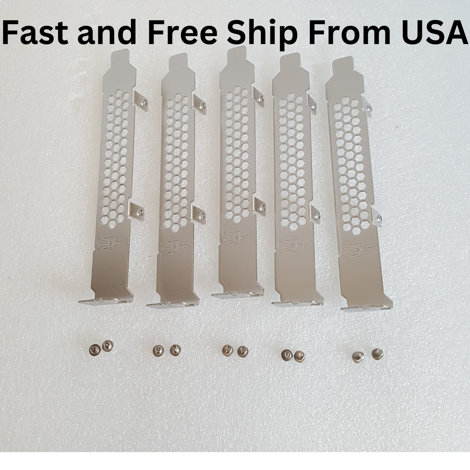 LOT OF 5 12Gbps SAS FULL HEIGHT HIGH PROFILE BRACKET (LSI DELL HP IBM INTEL NEC)