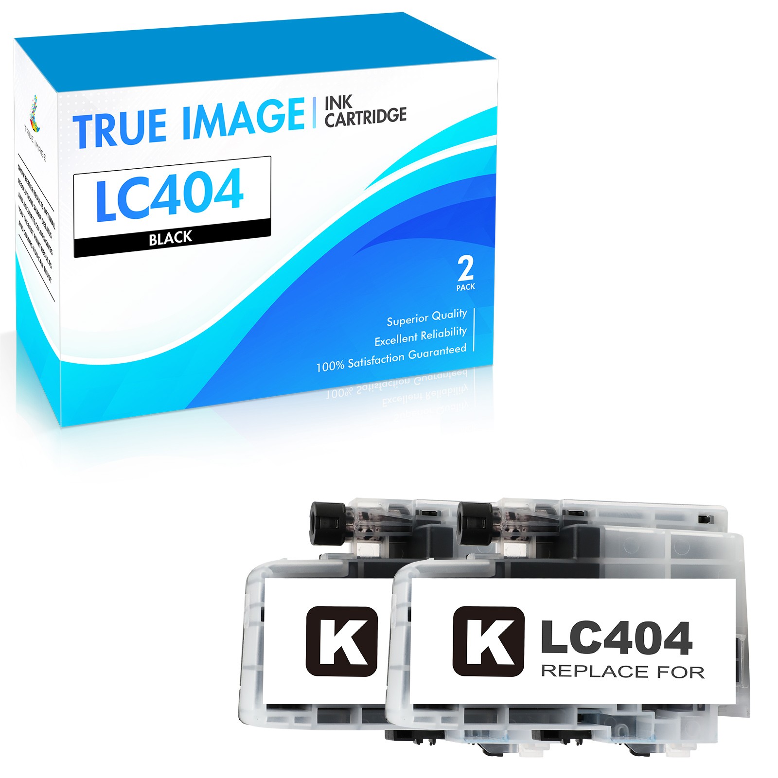 2Pack LC404 Black Ink Compatible For Brother MFC-J1205W MFC-J1215W MFC-J1205W XL