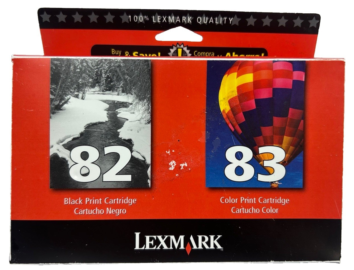 Genuine Lexmark 82 Blk 83 Color Print Cartridge for X5150 X6150 X6170, Z55, Z65