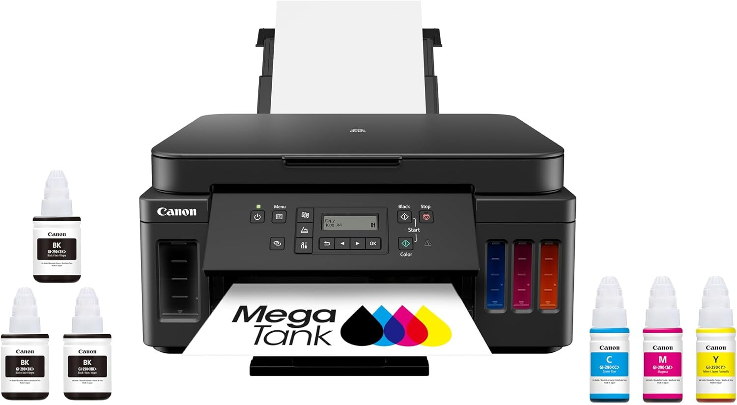 Canon PIXMA G6020 All-In-One Supertank Wireless (Megatank) Printer, Copier and S