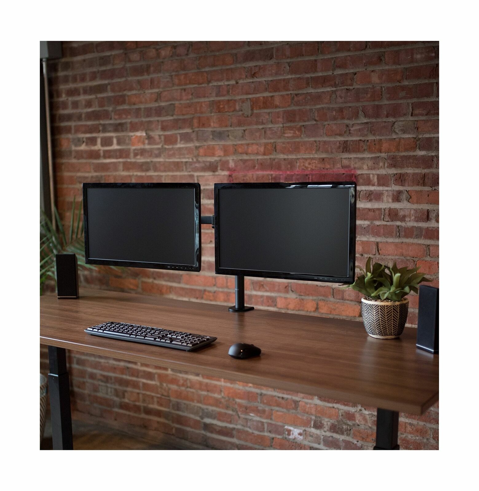VIVO Dual LCD LED Monitor Desk Mount Heavy Duty Adjustable fits 2 / 27" Screens 