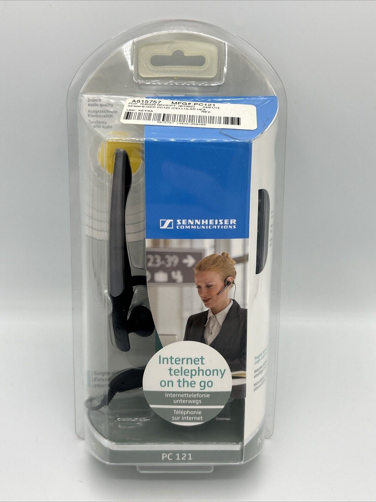 Sennheiser Communications PC121 In Ear Single Sided Headset For PC Or Laptop