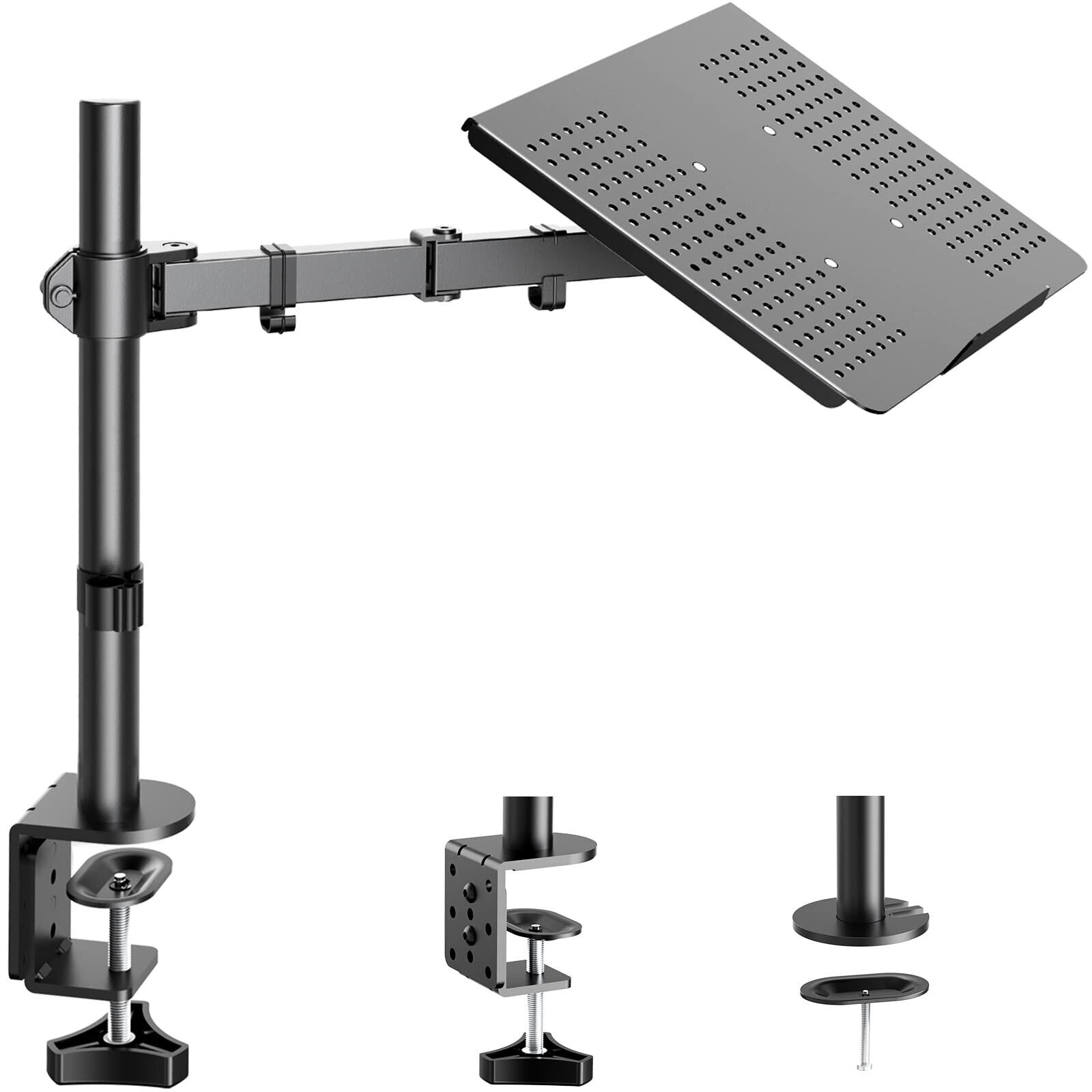 HUANUO Laptop Desk Mount with Tray, Single Laptop Mount for Notebook up to 17...