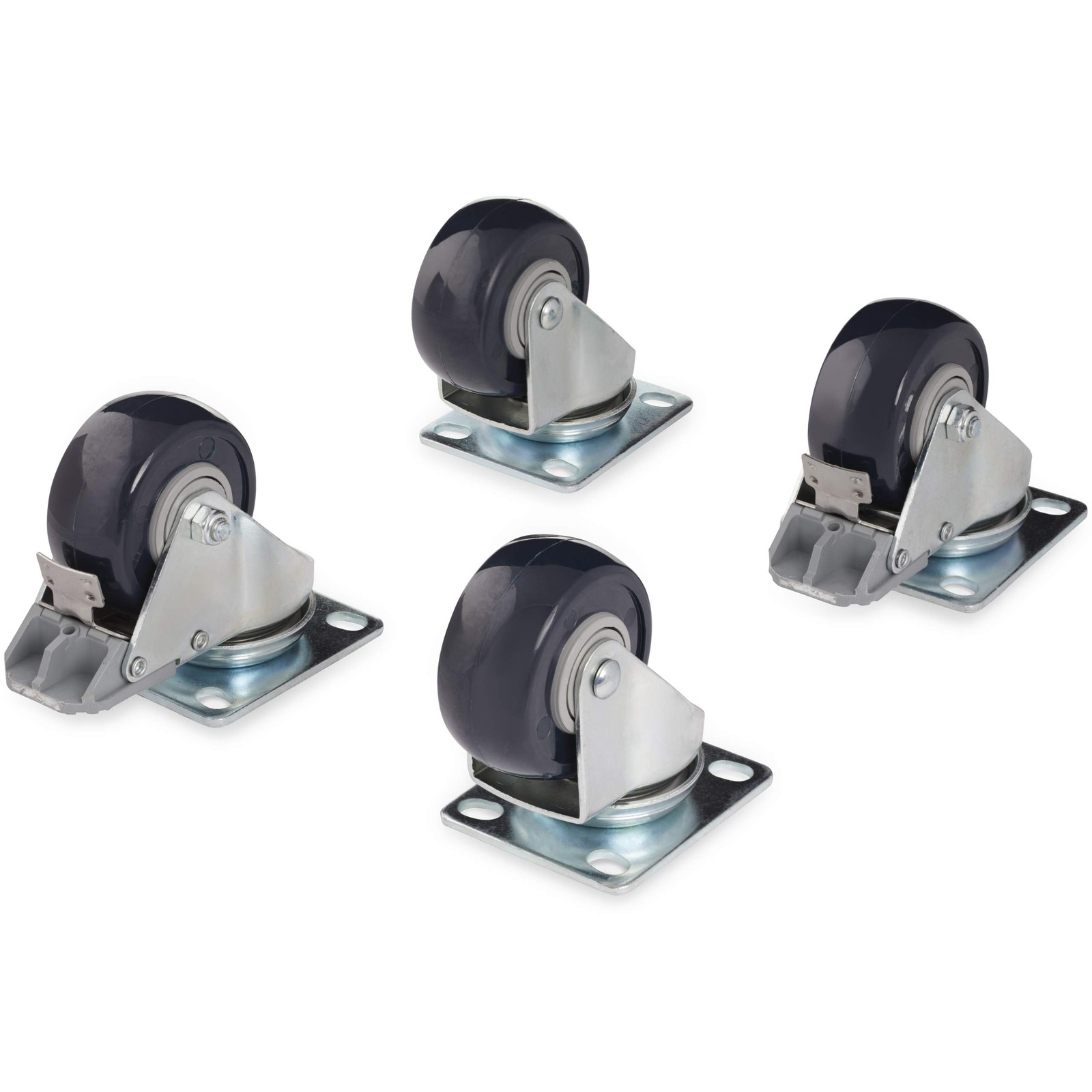 StarTech 4-Piece Caster Kit for Open Frame Rack TAA Compliant Heavy Duty