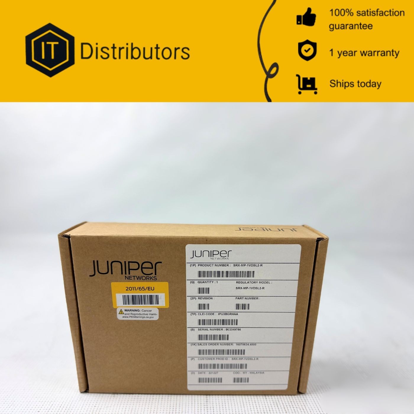 Juniper SRX-MP-1VDSL2-R / New / 1 Year Warranty / Ships Today