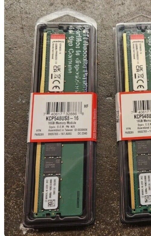 Kingston Branded Memory 16GB DDR5 4800MT/s DIMM Module KCP548US8-16 Desktop