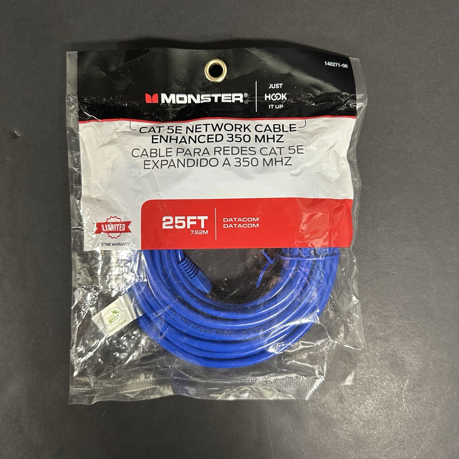 Monster Cat 5E Network Cable 25 FT  Enhanced 350 MHZ 140271-00 - New Old Stock