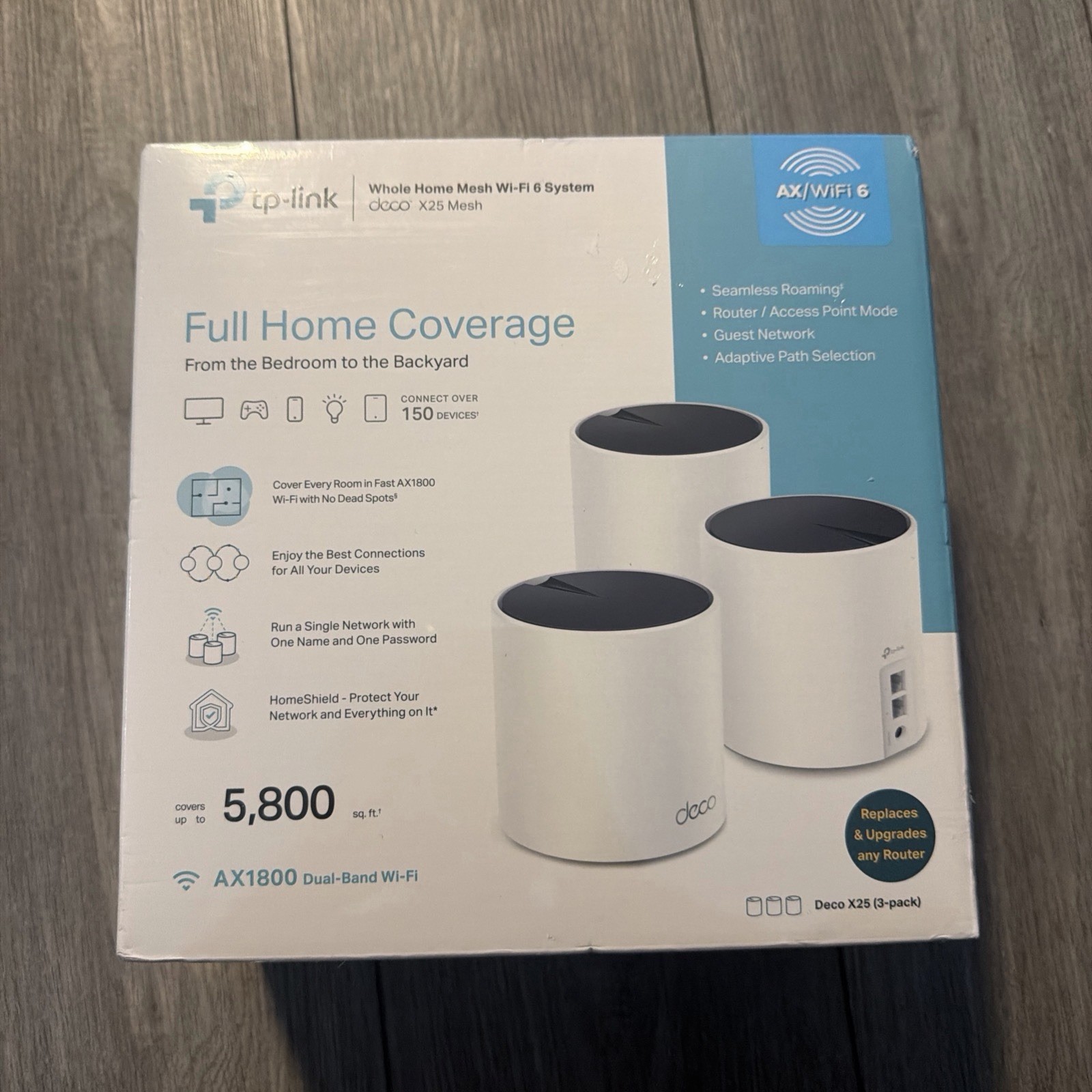 TP-Link Deco X25 AX1800 Whole Home Mesh WiFi 6 System - Pack of 3